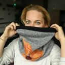 Komin wełniany zimowy boho - kolorowy, ciepły i ręcznie filcowany z merynosów