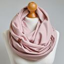 Gruby komin zimowy bawełniany damski typu tuba z zapinką - rose pink