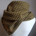 Szal wełniany zieleń i brąz - unikatowy