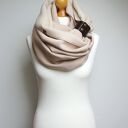 Gruby komin ZIMOWY bawełniany, komin szal szalik tuba dresowy na zimę z zapinką