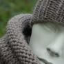 kolorowe czapka i komin 100% wool komplet tuba zestaw zimowy