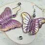 komplet biżuterii "motyle" zawieszka motyl