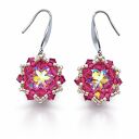 Różowy komplet biżuterii Crystal Fuchsia Maxima