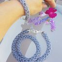 Naszyjnik Sznur Koralikowy z Kryształków z Bransoletką