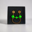RAZEM TANIEJ! Swarovski neon pearls: green: kolczyki & pierścionek