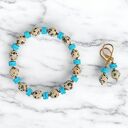 RAZEM TANIEJ! Jasper collection: bransoletka i kolczyki: jaspis & lawa