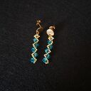 Komplet Biżuterii Blue Zircon - bransoletka i kolczyki z kryształków Preciosa i koralików Miyuki