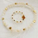 Komplet | Bransoletka i pierścionek | Masa perłowa