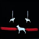 Boston terrier - komplet srebrny