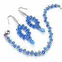 Komplet Biżuterii Sapphire Clarity - Bransoletka i Kolczyki z Kryształów