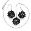 Czarny Komplet Biżuterii "Night Fall Maxima"