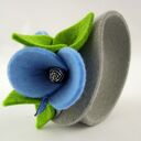 Komplet - Filcowe Bratki - Błękit z Zielenią