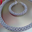 Naszyjnik Sznur Koralikowy z Kryształków z Bransoletką