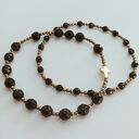 Komplet | Bransoletka i różaniec | Agat