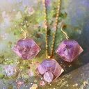 Zestaw naszyjnik i kolczyki z hortensją