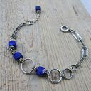 Komplet z lapis lazuli - srebro 925: bransoletka i kolczyki (Irart)