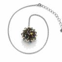 Komplet biżuterii Black Diamond Maxima z kryształów Preciosa - kolczyki i naszyjnik