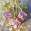 Zestaw naszyjnik i kolczyki z hortensją