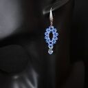 Komplet Biżuterii „Sapphire Clarity” - Bransoletka i Kolczyki z Koralików i Kryształków