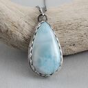 Larimar i srebro oksydowane - komplet 1943a
