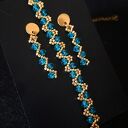 Komplet Biżuterii Blue Zircon - bransoletka i kolczyki z kryształków Preciosa i koralików Miyuki