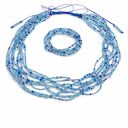 Naszyjnik i bransoletka z koralikami Preciosa. Ręcznie robiony komplet