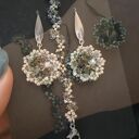 Kolczyki i Bransoletka "Black Diamond" - Komplet Biżuterii z Kryształków