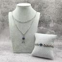 Zestaw biżuterii chainmaille - lapis - lazuli, lunula, księżyc