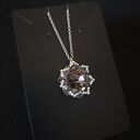 Komplet biżuterii Black Diamond Maxima z kryształów Preciosa - kolczyki i naszyjnik