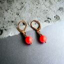 Komplet Swarovski Neon Pearls TWO Neon Orange - naszyjnik i kolczyki