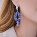 Komplet Biżuterii Sapphire Clarity - Bransoletka i Kolczyki z Kryształów Preciosa