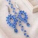 Komplet Biżuterii Sapphire Clarity - Bransoletka i Kolczyki z Kryształów Preciosa