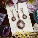 złote komplety miedziane kolczyki wiktoriański zestaw