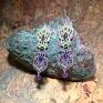 zielone biżuteria z kamieniami "lawenda" artystyczna kompozycja kamieni naturalnych oprawionych