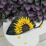 Komplet "słoneczniki" - biżuteria kwiaty kolczyki