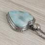 i srebro oksydowane - 1709a w srebrze larimar komplet