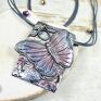 motyle różowe komplet biżuterii wisiorek motyl