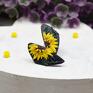 Komplet "słoneczniki" - biżuteria kwiaty naszyjnik kolczyki