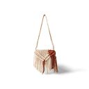 Letnia torebka kopertówka makrama z frędzlami na ramię