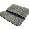 fioletowe filc purple clutch kopertówka