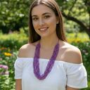 Naszyjnik Multi - Strand „Fioletowa Kaskada” - Wielowarstwowy Blask