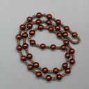 Naszyjnik Perły Czekoladowe Szklane Metalizowane