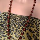 Naszyjnik Perły Czekoladowe Szklane Metalizowane