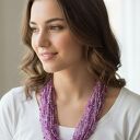 Naszyjnik Multi-Strand „Fioletowa Kaskada” - Wielowarstwowy Blask