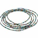 Naszyjnik koralikowy Multi-Layer z gwiazdkami - kolorowy choker boho w stylu letnim