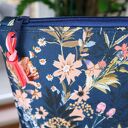 Kosmetyczka wodoodporna łąka na granacie