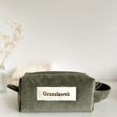 Kosmetyczka z haftowanym imieniem na prezent - personalizowana, ręcznie szyta