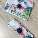 Zestaw piórnik i kosmetyczka - kwiaty