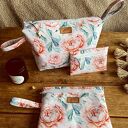 Komplet 3 kosmetyczek - PIWONIE