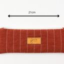 Piórnik lniany - mini kosmetyczka i etui podróżne z zamkiem
